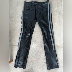 Custom Leather Pants with Zips @ Bottom